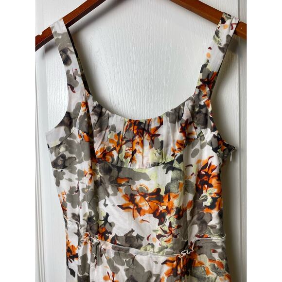 Banana Republic Fall Floral Cotton/Silk Blend Sleeveless Dress Womens Size 6 NWT - Picture 2 of 11